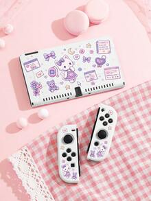 1 Set Y2K Pixel Art Cute Cat Graphic Compatible With Switch2 (2025)/Switch NS/Switch OLED Game Console Accessories, Including Protective Case/Storage Bag, TPU Soft Shell, Stylish & Practical, Portable Stand, Shockproof, Scratch-Resistant, Anti-Fouling, Fashionable Romantic Gift - View 10