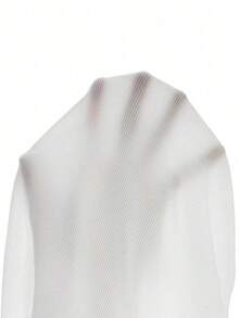 Camiseta básica minimalista y casual, camiseta blanca de mujer de manga corta, cuello redondo, ajuste ceñido, de canalé y elástica para el verano - Blanco 2 - Ver 10
