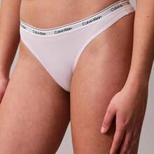 Calvin Klein Calvinklein Icon Logo Thong Underwear  Women  Panties QD5043  Thongs For Women Underwear - 霜紫丁香 - 查看 2