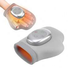 Hailicare Wireless Electric Hand Massager With Heating And Air Compression, 3 Modes, 3 Intensities, 3 Heating Levels, Suitable For Wrist, Finger And Palm Massage, Helps Relax Muscles - Light Grey - View 1