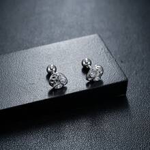 1 pièce Boucles d'oreilles avec design de masque strass, bijoux de luxe minimaliste personnalisé, convient pour un port quotidien et en cadeau - X568-A - Voir 7