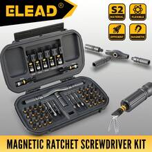 ELEAD 46-In-1 Magnetic Ratchet Screwdriver Set, Heavy Duty Multifunctional Nut Driver Handtools, Great Gift For Men, Fathers, Husbands, Detachable Handle With Storage Box, Suitable For Furniture, Computer, Bicycle, Car Repair - 46 In 1 Magnetic Ratchet Screwdriver Set - View 1