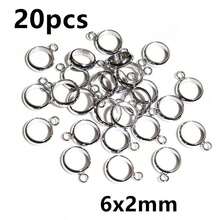20 piezas de anillos de aro de color dorado de acero inoxidable, conectores circulares para hacer joyas DIY, accesorios para pulseras y collares - fianzas - View 8