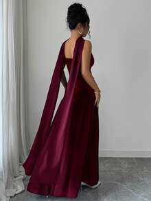 New Women's Long Dress, Tube Top, Elegant And Sophisticated Design, Flattering, Perfect For Gala Parties, Red Carpets, Weddings And Formal Events - 紅色 - 查看 3