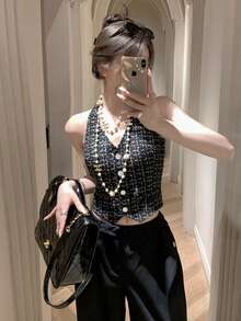Short Party Dress For Women, Strapless High-Waisted Design, Sweetheart Neckline With Side Slit, Available In Black, Beige And Olive Green, Stretch Knit Fabric, Elegant Casual Style Ideal For Parties And Special Occasions. - 黑色 - 查看 4