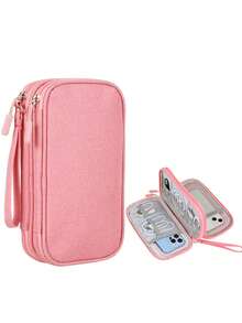 1 buah Tas Penyimpanan Aksesori Digital Dua Lapis, Tas Penyimpanan Elektronik untuk Perjalanan, Organizer Kabel Data Universal, Cocok untuk Tas Penyimpanan Ponsel, Organizer Kabel Data, Dompet Koin, Tas Penyimpanan Perhiasan dengan Kompartemen, Cocok untuk Power Bank, Mouse, Charger, Kabel Data, Hard Drive Mobile, Casing Pelindung, Tas Penyimpanan, Tas Earphone untuk Perjalanan - MultiWarna - View 15