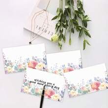 25/50 Pcs Fresh Watercolor Message Cards, Floral Element Blank Writing Surface Cards, Thank You Cards, Blank Greeting Cards, DIY Cards, Pocket Cards, Small Blank Cards, Small Business Supplies, Gift Cards, Birthday Gifts, Unique Gifts, Back-To-School - A - View 4