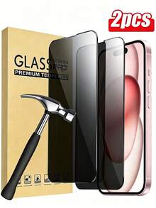 Bộ 2 miếng kính cường lực chống sốc, chống nhìn trộm, phủ toàn màn hình, chống chói, chống trầy xước, chống bám vân tay, tương thích với iPhone 17 16 15 14 13 12 11 Pro Max XR X XS Max Plus. Kính bảo vệ chống nhìn trộm tương thích với iPhone 17 Pro Max, 16 Pro Max. Quà tặng Ngày của Mẹ, Sinh nhật. - màu đen - Xem 24