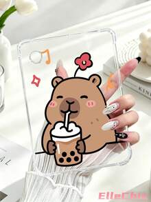 1pc Transparent Soft Silicone Protective Case With Otter Drinking Bubble Tea & Turtle Pattern, Suitable For Kindle 11th Gen 2022/Kindle Paperwhite 12th Gen 2024/Kindle Colorsoft Signature Edition, Clara Colour/Bw/2E, Suitable For Study, Office And Gifts - Multicolor - View 5