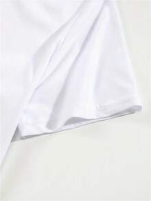1 Piece Of Women's Short-Sleeved Crew Neck T-Shirt, Y2K Style, Summer Fashion, Casual And Comfortable, With Airplane And Heart Print, White With Red Details, Ideal For The Beach In Summer And Spring, Machine Washable, Airplane-Themed T-Shirt, Comfortable For Daily Wear, Short-Sleeved T-Shirt With Opaque Fabric Print, Birthday Gift. - 白色 - 查看 4