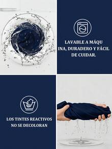 Pantalones de trabajo ajustados y acortados de color liso que ceñen la cintura - Azul Marino - Ver 10