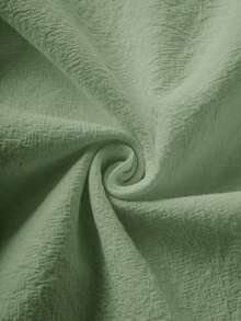 Pantalones casuales de mujer de unicolor y bolsillos minimalistas - Verde - Ver 3