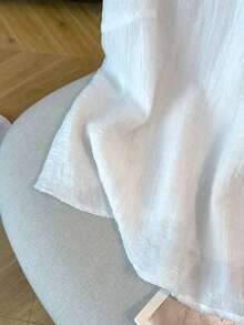de tirantes de unicolor casual de talla grande, verano - Blanco - Ver 6