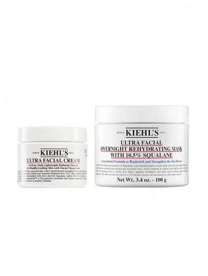 Kiehl's [Bundle] Ultra Facial Cream 50 Ml + Overnight 10.5% Squalane Rehydrating Mask 100 Ml