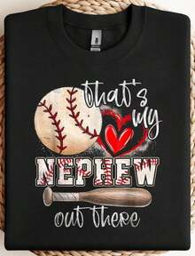 Ese es mi sobrino ahí fuera, béisbol, tía, Día de la Madre, PNG, sublimación, diseño de clipart, descarga digital - Blanco - Ver 6