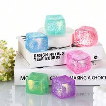 1/2 piezas Cubos de estrés - Bolas de estrés de masa que se elevan lentamente, juguetes blandos para aliviar la ansiedad, cubos de estrés para estirar y estirar, juguetes sensoriales para ADD/ADHD - Multicolor - Ver 1