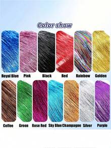 30pcs/Pack High Temperature Synthetic Hair Bundles With Gold And Silver Metallic Strands - Multicolor - View 5