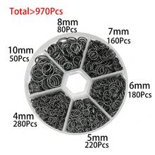 【600个不锈钢开口连接环 - 用于DIY珠宝制作、项链、手链、小型企业用品的开口连接环 - 易于使用、用途广泛且经久耐用】 - 彩色 - 查看 11