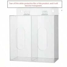 1pc Wall-Mounted Mask Holder, Mask Storage Rack, Self-Adhesive Bedroom Storage Box, Acrylic Tissue & Garbage Bag Holder, Wall Storage Organizer, Combined Wall Rack For Masks And Garbage Bags, No Drilling Required - Multicolor - View 5