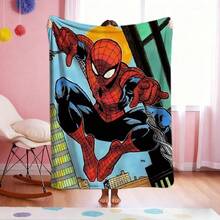 1pc S-Pider-Man Print Blanket,Retro Cartoon Style Throw Blanket,Cartoon Character Printed Blanket,All-Season Universal Nap Blanket,Character Home Decor Blanket,Modern Fashion Gift Suitable For Home Bedroom Bed Sofa Office Lunch Break Cover Picnic Blanket - 彩色 - 查看 3