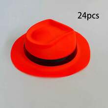 24 chiếc mũ tiệc nhựa neon, mũ Fedora phong cách gangster neon cho người lớn, mũ huỳnh quang phản ứng UV, mũ Fedora tiệc cho sinh nhật, tiệc âm nhạc, đám cưới, v.v., với hiệu ứng phát sáng trong bóng tối phong cách gangster - Nhiều màu - Xem 13
