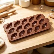 1/2/3pcs Mini Cocoa Bean Shaped Silicone Chocolate Mold, Small Olive Shaped Candy, Jelly, Pudding, Dessert, Mousse, Cake Decorating Baking Tool - View 9