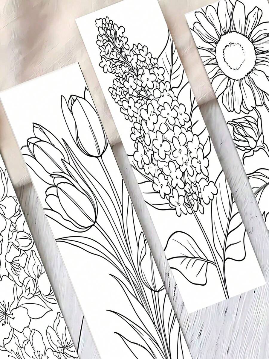 30pcs Set, These Eid Al-Adha Bookmarks Feature Elegant Black And White Line Art Designs, Providing Creative DIY Coloring Opportunities. Perfectly Decorate Book Pages, Infusing Your Reading Materials With Vibrant Colors. - Multicolor - View 1