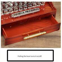 Typewriter Shaped Music Box Wind-Up Music Box Vintage Nostalgic Desktop Creative Birthday Gift Graduation Season Holiday Gift - Typewriter-shaped Ornament - View 2