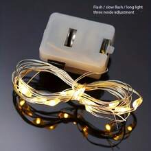 6/14 Stücke 20 LED Silber Kupferdraht Glühwürmchen Feen Lichterkette, batteriebetrieben Mini Girlande Lampe, DIY Stimmungsdekoration Licht für Schlafzimmer Blumenvasen Hochzeit Geburtstag Valentinstag Halloween Weihnachten Party Zuhause Geschenk - Lichterketten - Übersicht 8