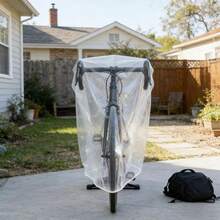 High Transparency Material Road Bike Protective Cover, No Sun Protection Value, Elastic Closure Design, Quick Wear, Suitable For Road Bikes, Mountain Bikes And Other Cycling Gear, Portable Disposable Transparent Bicycle Cover - Multicolor - View 6