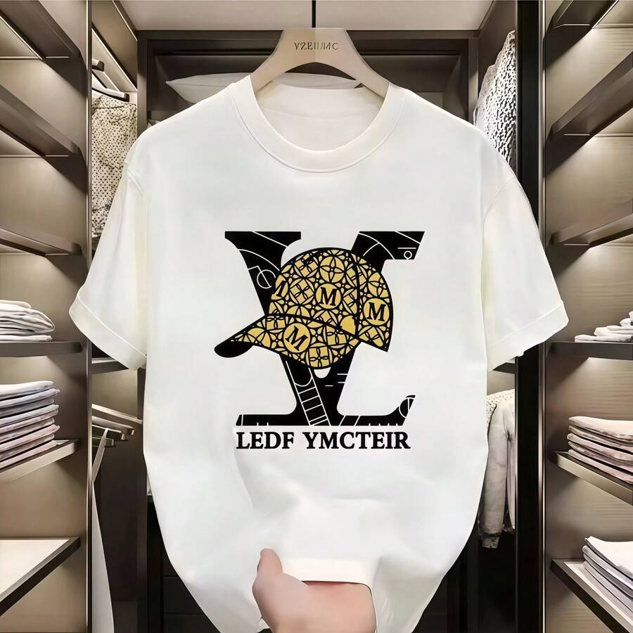 Camisetas de algodón puro con estampado clásico de alta calidad para hombre y mujer, camisetas casuales de cuello redondo, novedad 2026 - Blanco - Ver 1