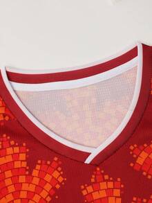 1pc Canada Style Custom Jersey For Men , Maple Leaf Soccer Football Shirt, Add Team Name Number Logo, For Club Match Day Sports - Red - View 5