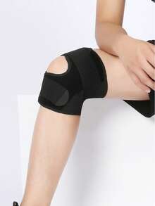Vilico 1 Piece Of Black And White Knee Protection Thigh Meniscus Protection Sports Running Basketball Climbing Protection Knee Joint Patella Strap Breathable Lightweight Gym Knee Protection Fitness Equipment - Multicolor - View 4