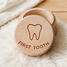 Wooden Keepsake Box With "First Haircut", "First Tooth" And "Umbilical Cord" Patterns; Suitable As A Newborn Keepsake; Minimalist Line Art Style; Suitable For Baby Baptism, Home Decor; Can Be Displayed On Tabletop, Home Or Party - Multiple Styles - View 6