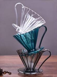 1 Coffee Dropper, Hand Brewed Coffee Filter Cup, Recommended For Beginners, Drip Filter, Household Coffee Pot, Coffee Utensil, Included Spoon, Suitable For: Durable Plastic Inverted Filter For Home, Kitchen, Restaurant, Office And Travel, Classic Reusable Plastic Coffee Drip Filter And Filter Cup. - Multicolor - View 5
