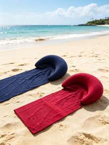 1pc Inflatable Headrest Beach Mat, Outdoor Anti-Sand Adhesive Pad, Suitable For Camping, Picnic, Single Person Sleeping Mat, Foldable Portable Moisture-Proof Mat, Sunbathing Mat - Beach Mat - View 22