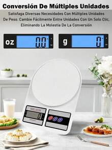 Digital Kitchen Scale, Kitchen Gram Scale, Weighs From 1 Gram To 5 Kilos - White - View 6