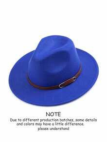 1pc Autumn/Winter Wide Brim Wool Felt Hat, Elegant Elegant Belt Decor Western Cowboy Hat, Personalized Casual Fashion Style Heart-Shaped Crown Hat, European And American Western Unisex Cowboy Hat, Suitable For Party, Gathering, Western Theme Event, Daily Wear - Multicolor 2 - View 27