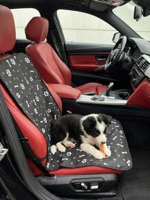 Alfombrilla para mascota de doble capa resistente al desgaste con patrón de tela Oxford para asiento de pasajero de coche - Multicolor - Ver 5