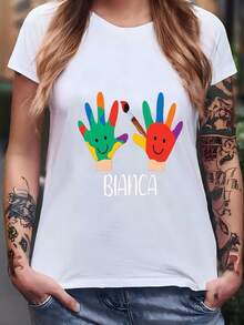 Personalized Artistic Party Apron For Women, Children's Apron, Painting Apron, Paint Party Apron, Personalized Children's Apron, Personalized Art Aprons For Kindergarten, Art Party Apron T-Shirt. - 白色 - 查看 7