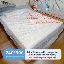 1pc/2pcs/5pcs Extra Large Transparent Furniture Cover - Heavy Duty Plastic, Tight Elastic Band Closure, All-Weather Use For Sofa, Table, Bench - Protects Against Heavy Rain/Snow/UV - Compatible With Patio, Balcony - Easy Installation - Suitable For Large Items - All Season Use - Fits Sofa And Table - Fitted Transparent Design, Sofa Cover, Furniture Cover - Multicolor - View 21