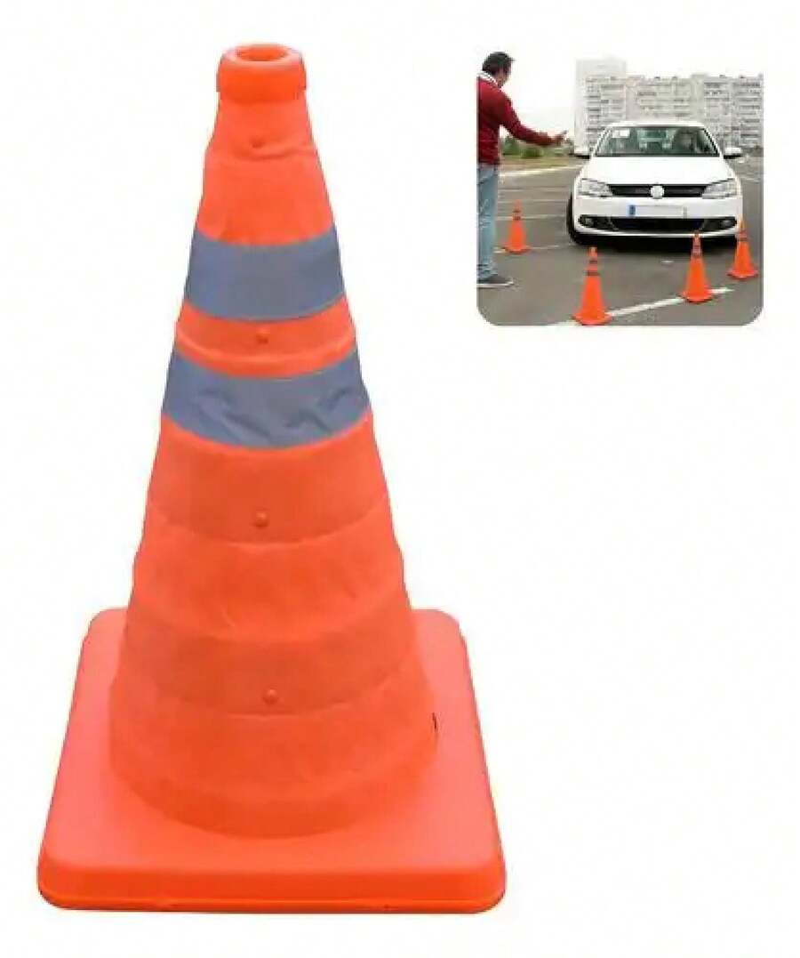 Caution: Reflective Coral Orange Traffic Sign - 1 - View 1