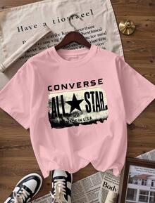 All Star T-Shirt With Vintage Distressed Design,  Short-Sleeve T-Shirt For Spring/Summer 2026, Made In Mexico, 180 Grams. Cartoon Print, Couple Design, Suitable For Indoor Or Outdoor Wear. Crew Neck, Unisex, Ideal For Office And Leisure. One-Pack. - PK-P631577SLNDXZGY622 - 查看 3