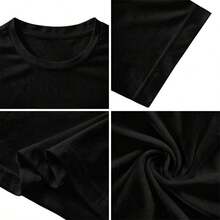 1 Piece Of Soft Gothic T-Shirt With Emo Frog Design, Cottagecore Style, 2000s Retro Aesthetic. - 黑色 - 查看 4