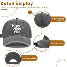 Brown Skin Girl A Celebration Of Identity And Diversity Hats Vintage Washed Baseball Cap Hats Women Hats Women Summer Hats Women Elegant Casual Hats Women Hats Emo Hats De Graduacion Hats De Frio Para Mujer Hats Hats Women Trucker Y2K Hats Adult Hats Adjustable Hats Hats Baseball Cap, Cotton Baseball Cap, Breathable Sun Hat, Retro Style Cap, Streetwear Hat, Dad Hat, Mom Hat, Unisex Baseball Cap, Low Profile Cap, High Crown Cap, Classic Baseball Cap, Sun Protection Hat, Daily Wear Hat, Outdoor Hat, Beach Hat, Travel Hat, Running Hat, Hiking Hat, Golf Hat, Tennis Hat, Gift For Her, Birthday Gift, Holiday Gift, Graduation Gift, Cold Weather Cap, Adjustable Strap, Vintage Wash - 淺灰色 - 查看 4