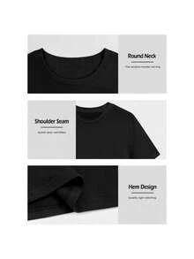 Men's And Women's T-Shirts, Designed With An Earth Day And Nature Theme, Are Perfect For Easter, Mother's Day, Father's Day, And Birthdays. Made From 100% Soft Black Fabric, Suitable For Everyone. - 黑色 - 查看 4