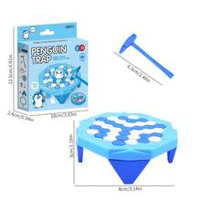 1pc Mini Ice Breaking Penguin Rescue Desktop Interactive Game, 2-Player Party Puzzle Toy, Exercises Hand-Eye Coordination & Logic Thinking, Family Party Board Game, Christmas & Birthday Gift - Multicolor - View 5