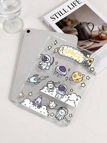 1 ốp lưng TPU mềm với hình gấu phi hành gia hoạt hình và họa tiết chữ cái, tương thích với iPad 10.2/10.5/Air4/Air5/10.9/Pro 11"/thế hệ thứ 10/Air 11-In.(M2)-2024/Pro11-In.(M4)-2024/ Air 11-Inch (M3) 2025/ (A16) 11 Inch thế hệ thứ 11 2025/ Air7(M3)2025 (11-Inch)/ Air 8(M4)2026(11-Inch)/ Mini1/2/3/Mini4/Mini5/Mini6/Mini7/Air/Air2/9.7/ Galaxy Tab A7 10.4 Inch/A8, vỏ bảo vệ máy tính bảng TPU mềm siêu mỏng, nhẹ, không bao gồm bút. - nhiều màu - Xem 5