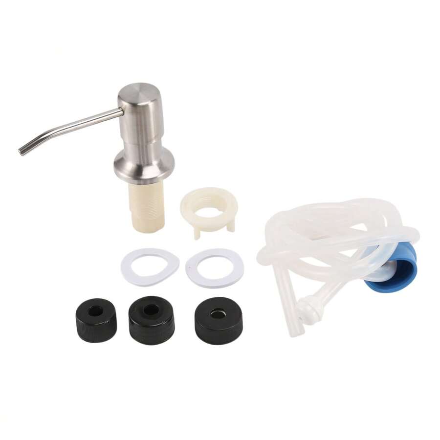 Soap Dispenser For Kitchen Sink Built In Countertop Soap Dispenser Pump Head With 46 Inch Extension Tube Kit (Silver) - Multicolor - View 1