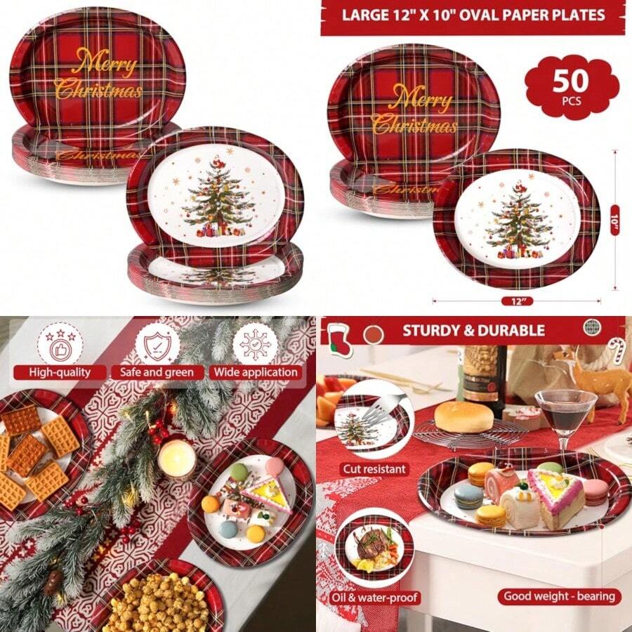 Festive Party Tableware - Red - View 1